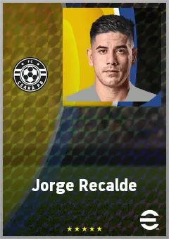 Jorge Recalde eFootball 2026 player card, 71 OVR CF