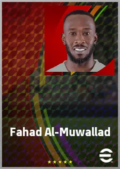 Fahad Al-Muwallad eFootball 2026 player card, 73 OVR RWF