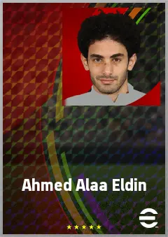 Ahmed Alaa Eldin eFootball 2026 player card, 70 OVR CF