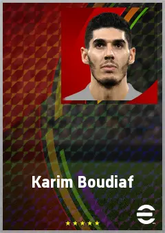 Karim Boudiaf eFootball 2026 player card, 73 OVR DMF