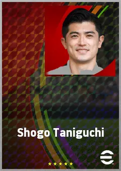 Taniguchi Shogo eFootball 2026 player card, 74 OVR CB