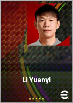 Li Yuanyi eFootball 2026 player card, 70 OVR CMF