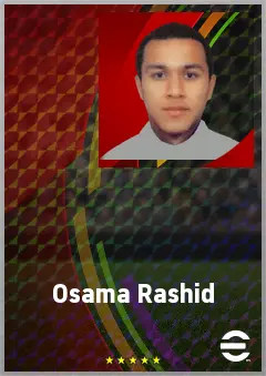 Osama Rashid eFootball 2026 player card, 67 OVR DMF