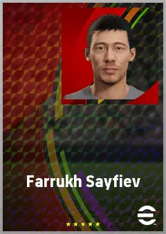 Farrukh Sayfiev eFootball 2026 player card, 69 OVR LB