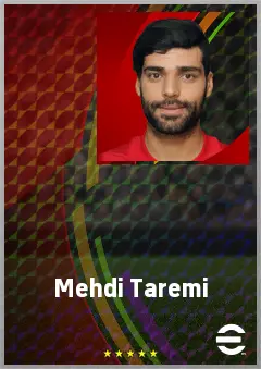 Mehdi Taremi eFootball 2026 player card, 77 OVR CF