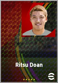 Doan Ritsu eFootball 2026 player card, 76 OVR RWF