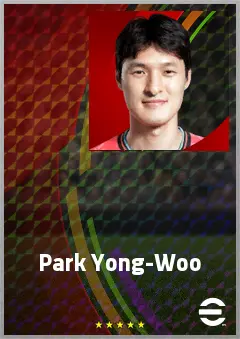 Park Yong-Woo eFootball 2026 player card, 71 OVR DMF