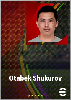 Otabek Shukurov eFootball 2026 player card, 71 OVR CMF
