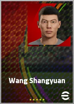 Wang Shangyuan eFootball 2026 player card, 70 OVR DMF