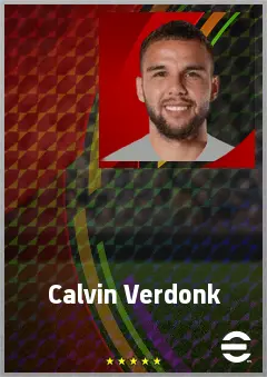 Calvin Verdonk eFootball 2026 player card, 71 OVR LB