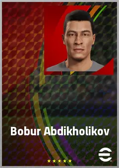 Bobur Abdikholikov eFootball 2026 player card, 68 OVR CF