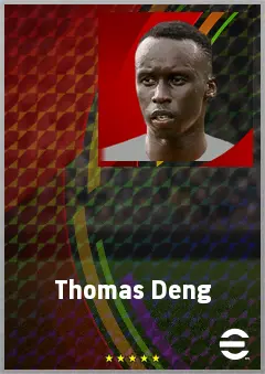 Thomas Deng eFootball 2026 player card, 70 OVR CB