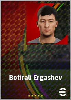 Botirali Ergashev eFootball 2026 player card, 68 OVR GK