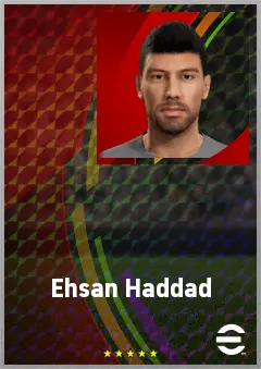 Ehsan Haddad eFootball 2026 player card, 68 OVR RB
