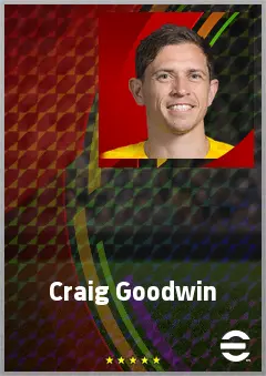Craig Goodwin eFootball 2026 player card, 72 OVR LWF