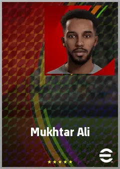 Mukhtar Ali eFootball 2026 player card, 70 OVR DMF