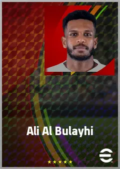 Ali Al Bulayhi eFootball 2026 player card, 72 OVR CB