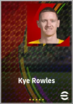 Kye Rowles eFootball 2026 player card, 71 OVR CB