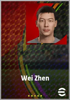 Wei Zhen eFootball 2026 player card, 70 OVR CB