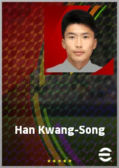 Han Kwang-Song eFootball 2026 player card, 71 OVR CF