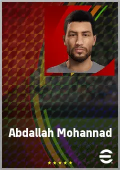 Abdallah Mohannad eFootball 2026 player card, 64 OVR CF