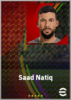 Saad Natiq eFootball 2026 player card, 70 OVR CB