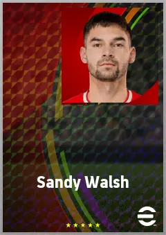 Sandy Walsh eFootball 2026 player card, 71 OVR RB
