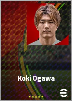 Ogawa Koki eFootball 2026 player card, 72 OVR CF