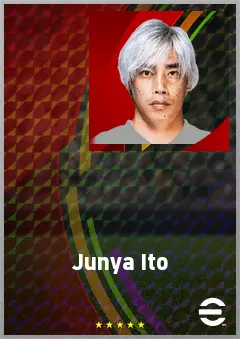 Ito Junya eFootball 2026 player card, 75 OVR RWF