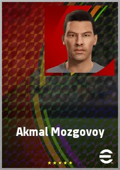 Akmal Mozgovoy eFootball 2026 player card, 68 OVR CMF