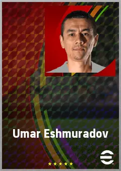 Umar Eshmuradov eFootball 2026 player card, 69 OVR CB
