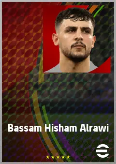 Bassam Hisham Alrawi eFootball 2026 player card, 70 OVR CB