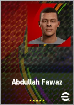 Abdullah Fawaz eFootball 2026 player card, 68 OVR CMF