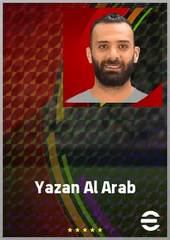 Yazan Al Arab eFootball 2026 player card, 68 OVR CB