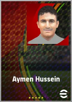 Aymen Hussein eFootball 2026 player card, 72 OVR CF