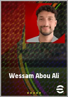 Wessam Abou Ali eFootball 2026 player card, 67 OVR CF