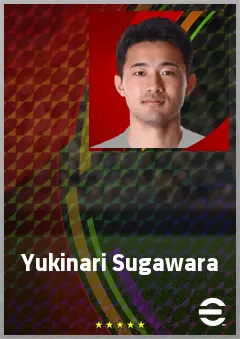 Sugawara Yukinari eFootball 2026 player card, 76 OVR RB