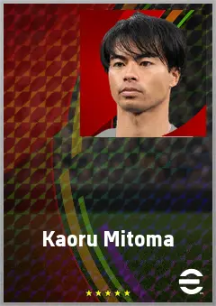 Mitoma Kaoru eFootball 2026 player card, 78 OVR LMF