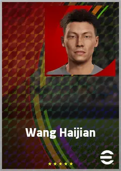 Wang Haijian eFootball 2026 player card, 68 OVR CMF