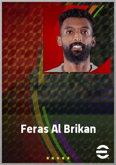 Feras Al Brikan eFootball 2026 player card, 69 OVR CF