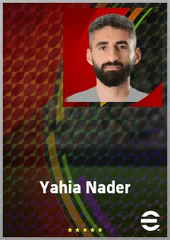 Yahia Nader eFootball 2026 player card, 67 OVR DMF