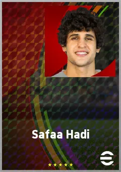 Safaa Hadi eFootball 2026 player card, 67 OVR DMF