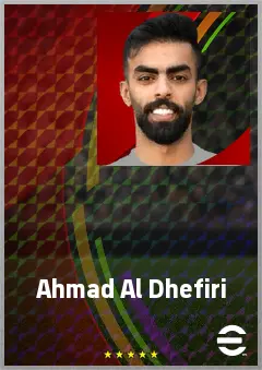 Ahmad Al Dhefiri eFootball 2026 player card, 67 OVR CMF
