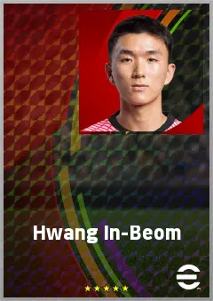 Hwang In-Beom eFootball 2026 player card, 73 OVR CMF