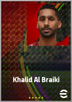 Khalid Al Braiki eFootball 2026 player card, 68 OVR CB