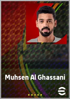 Muhsen Al Ghassani eFootball 2026 player card, 67 OVR CF