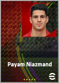 Payam Niazmand eFootball 2026 player card, 70 OVR GK