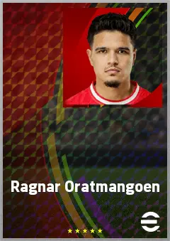 Ragnar Oratmangoen eFootball 2026 player card, 69 OVR LWF