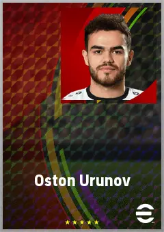 Oston Urunov eFootball 2026 player card, 70 OVR LWF