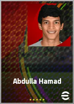 Abdulla Hamad eFootball 2026 player card, 67 OVR CMF